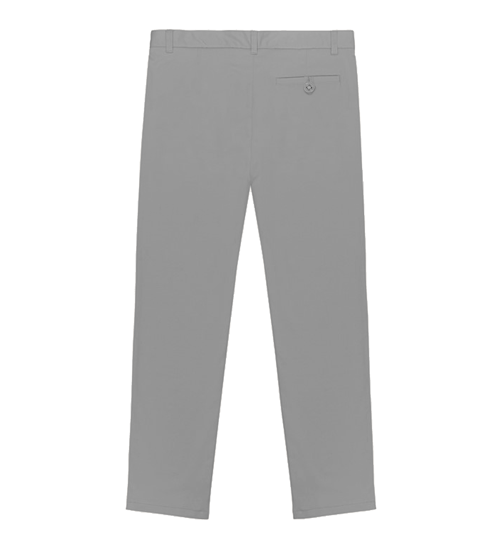 Light Gray Fixed Belt Pants - Youniform