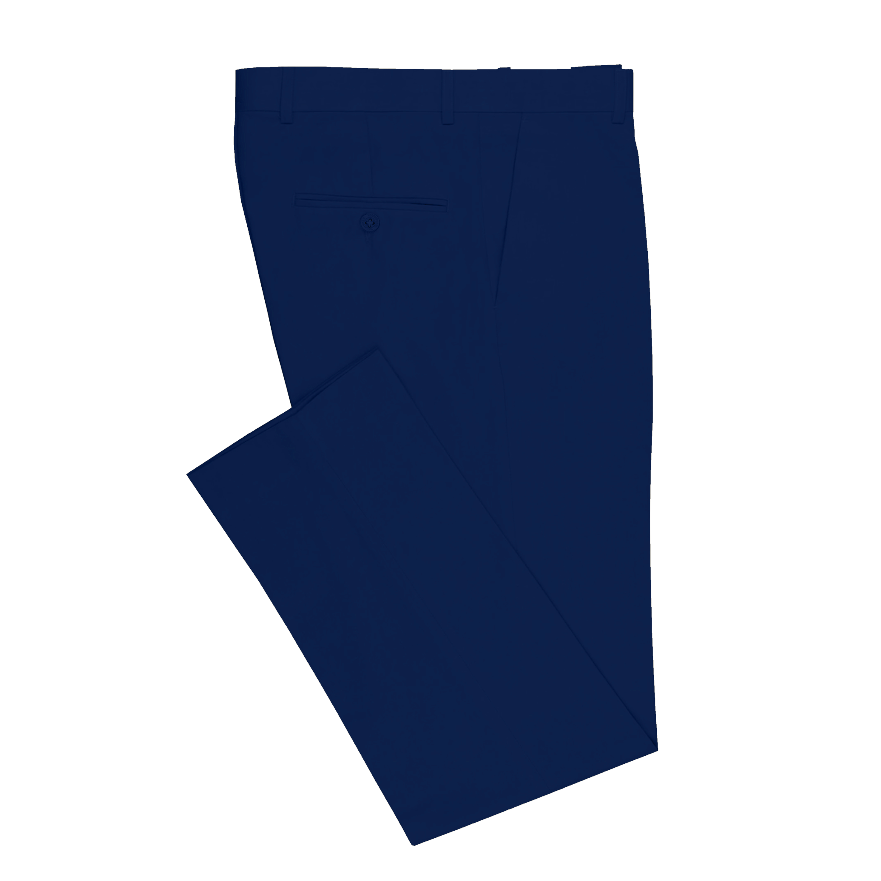 Navy Blue Fixed Belt Pants - Youniform