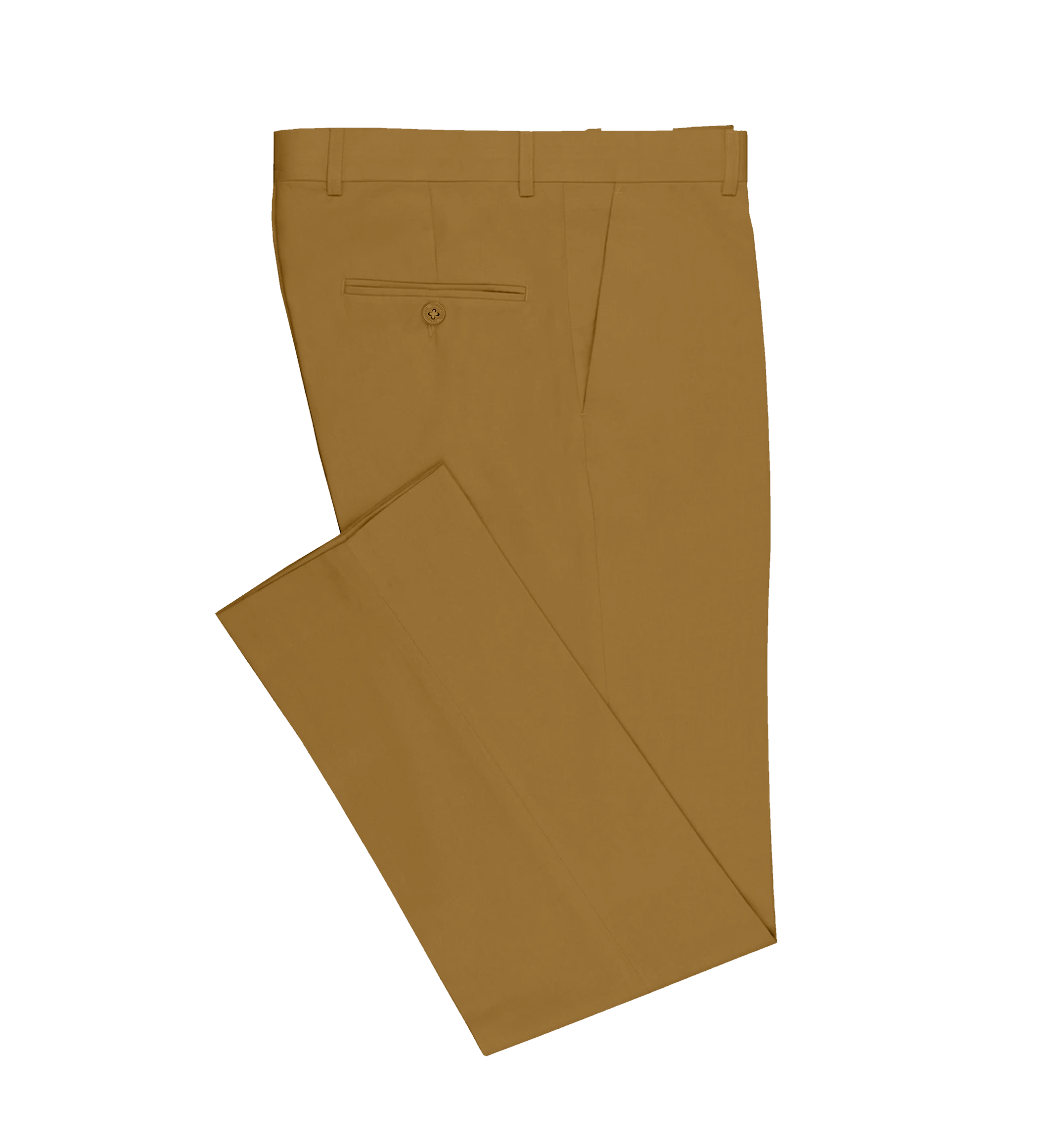 Mustard Brown Fixed Belt Pants - Youniform