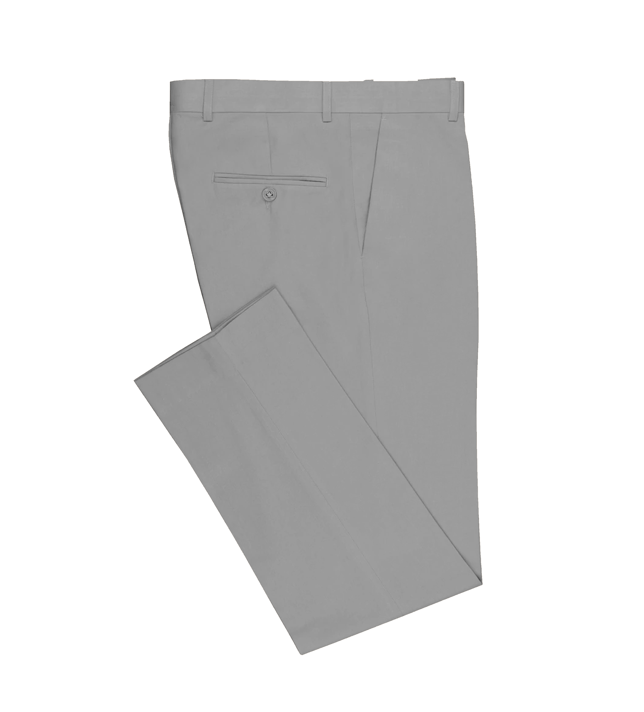 Light Gray Fixed Belt Pants - Youniform